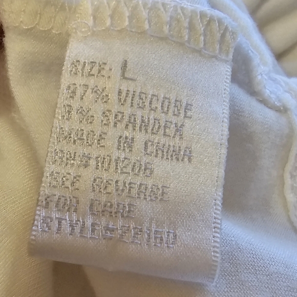 Soft Surroundings Rolled Sleeve Womens Tunic Shirt L Large V Neck Buttons White - Picture 11 of 12